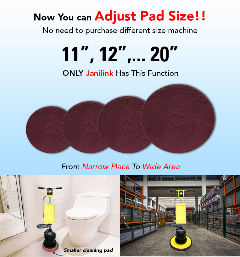 Adjust Pad Size, Narrow Place, Wide Area.